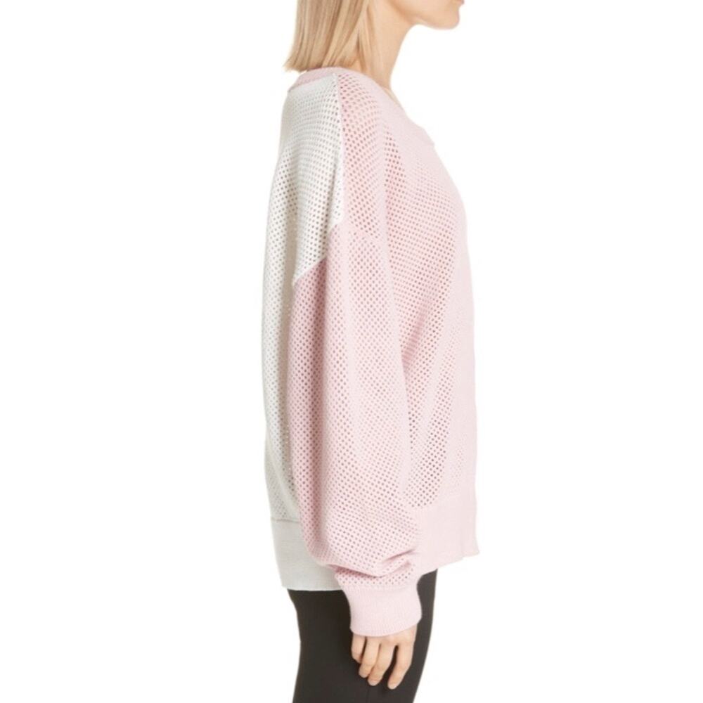 A.L.C. Pink Color Block Alana Mesh Oversized Swea… - image 4